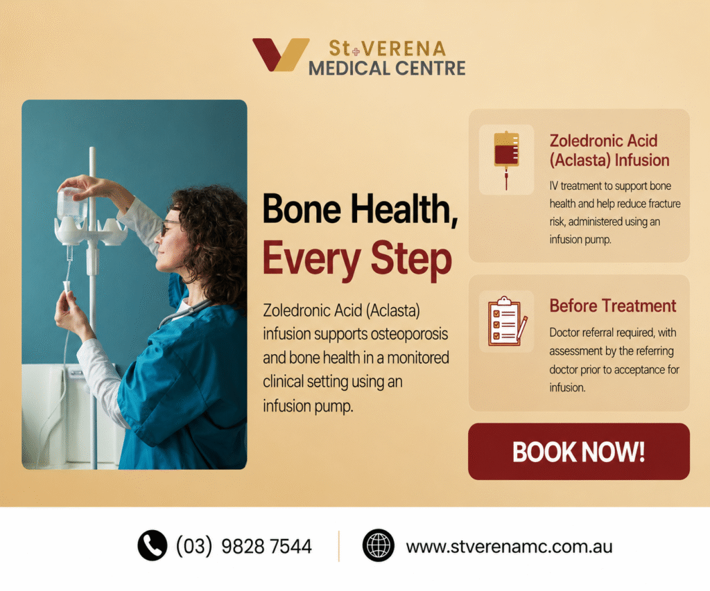 Osteoporosis Infusion Mt Eliza | St Verena Medical Centre
